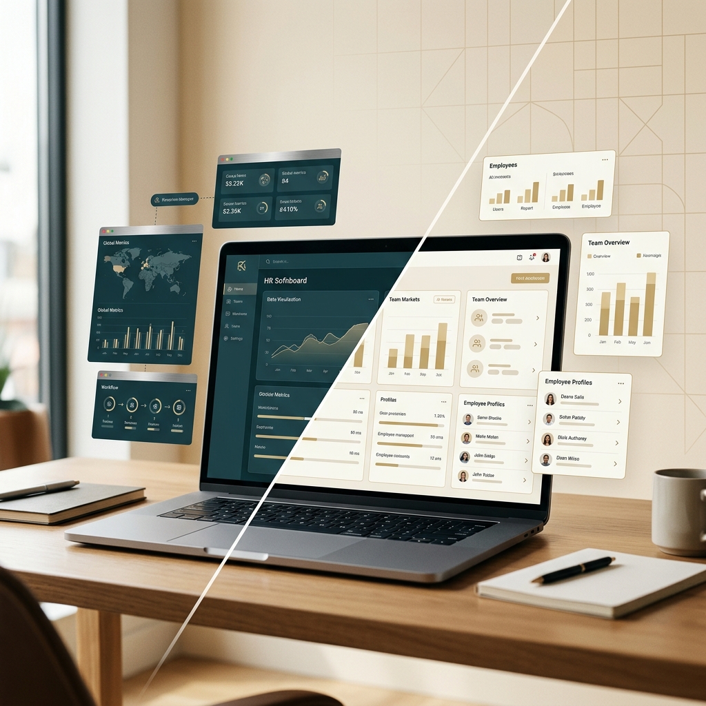 HR software dashboard enterprise vs mid-market
