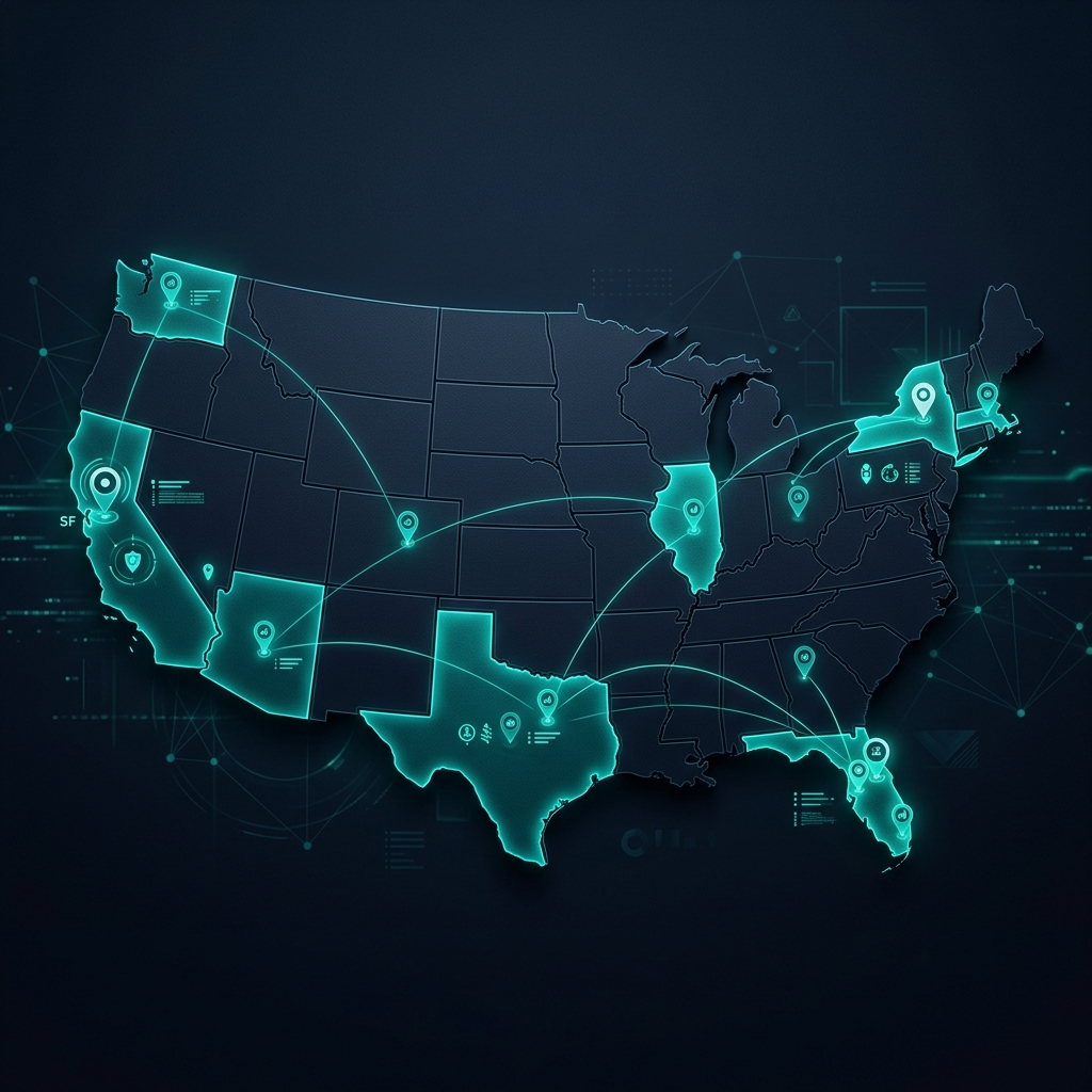 Multi-state payroll compliance map